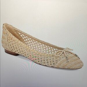 NWT Sam Edelman May Raffia Natural Woven Ballet Flats